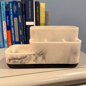 Marble Organizer with Black Base